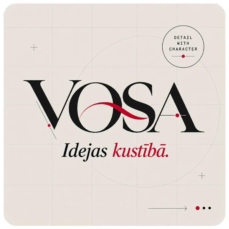 Vosa zīmola logotipa dizaina karte
